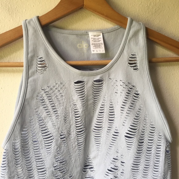 ALO Yoga Vixen Tank Top in Blue - Picture 6 of 7